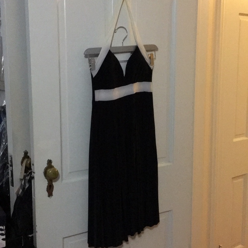 Black halter dress